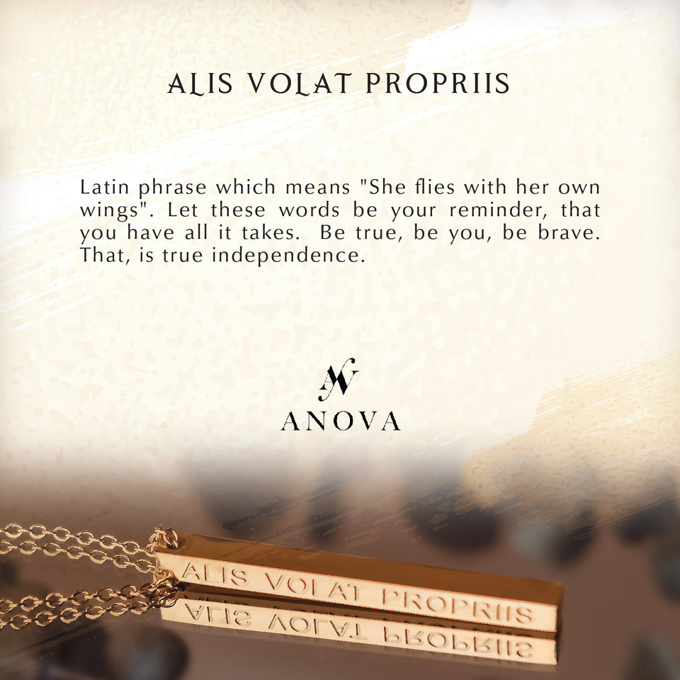 Alis Volat Propriis (latin) translates as: She flies with her own…